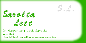 sarolta lett business card